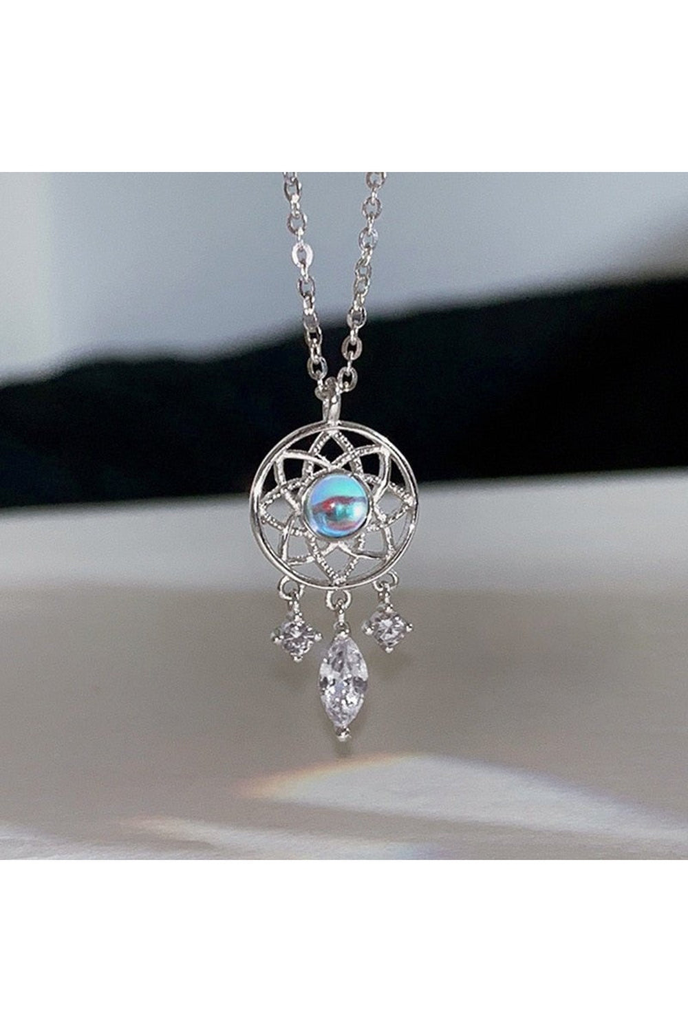 Y2k Crystal Heart Goth Alt Necklace