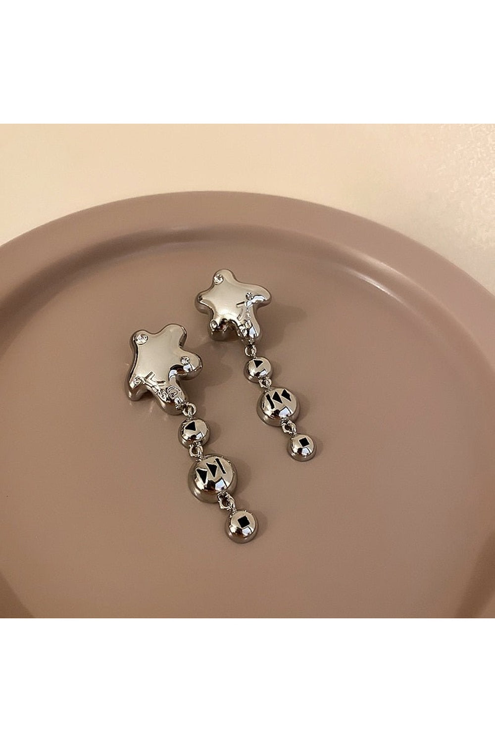 Y2k Crystal Pentagram Earrings