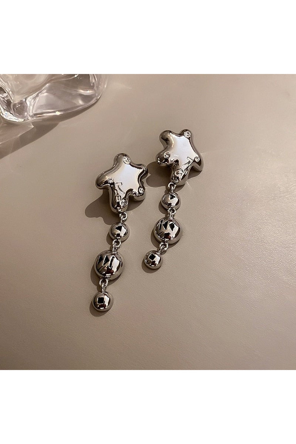 Y2k Crystal Pentagram Earrings