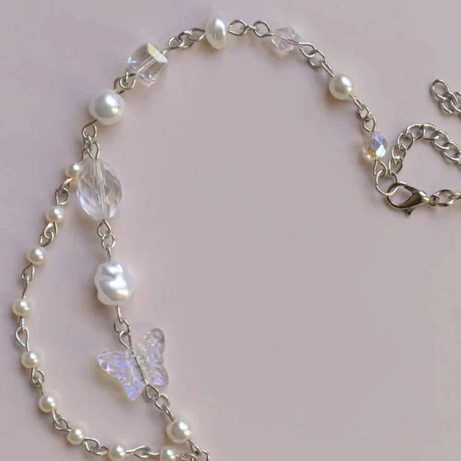 Y2k Crystal Phoenix Pendant Necklace