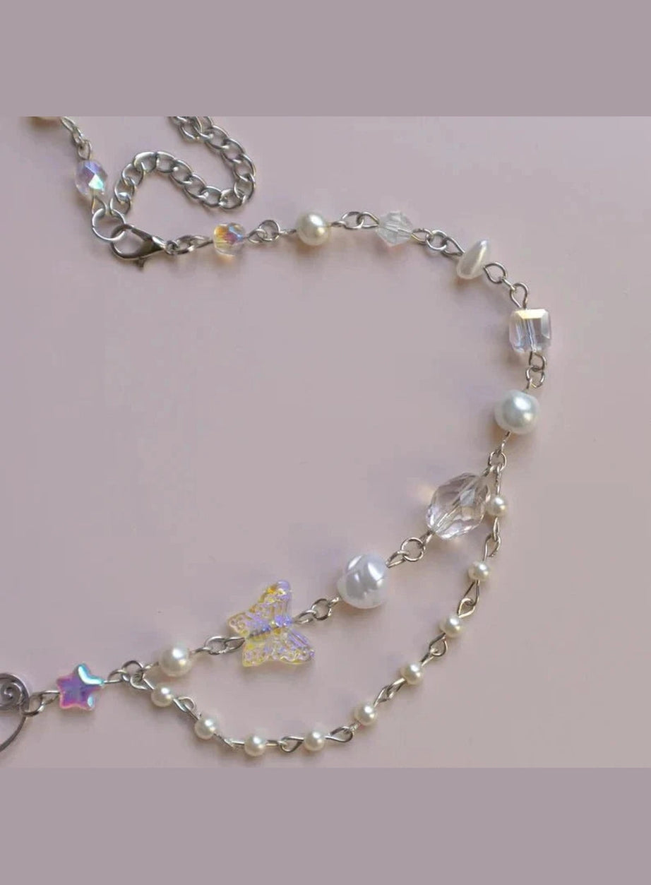 Y2k Crystal Phoenix Pendant Necklace