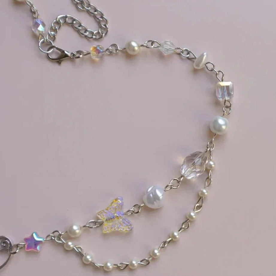 Y2k Crystal Phoenix Pendant Necklace