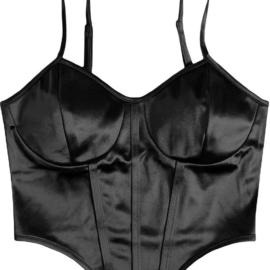 Y2k Curved Hem Satin Cami Top