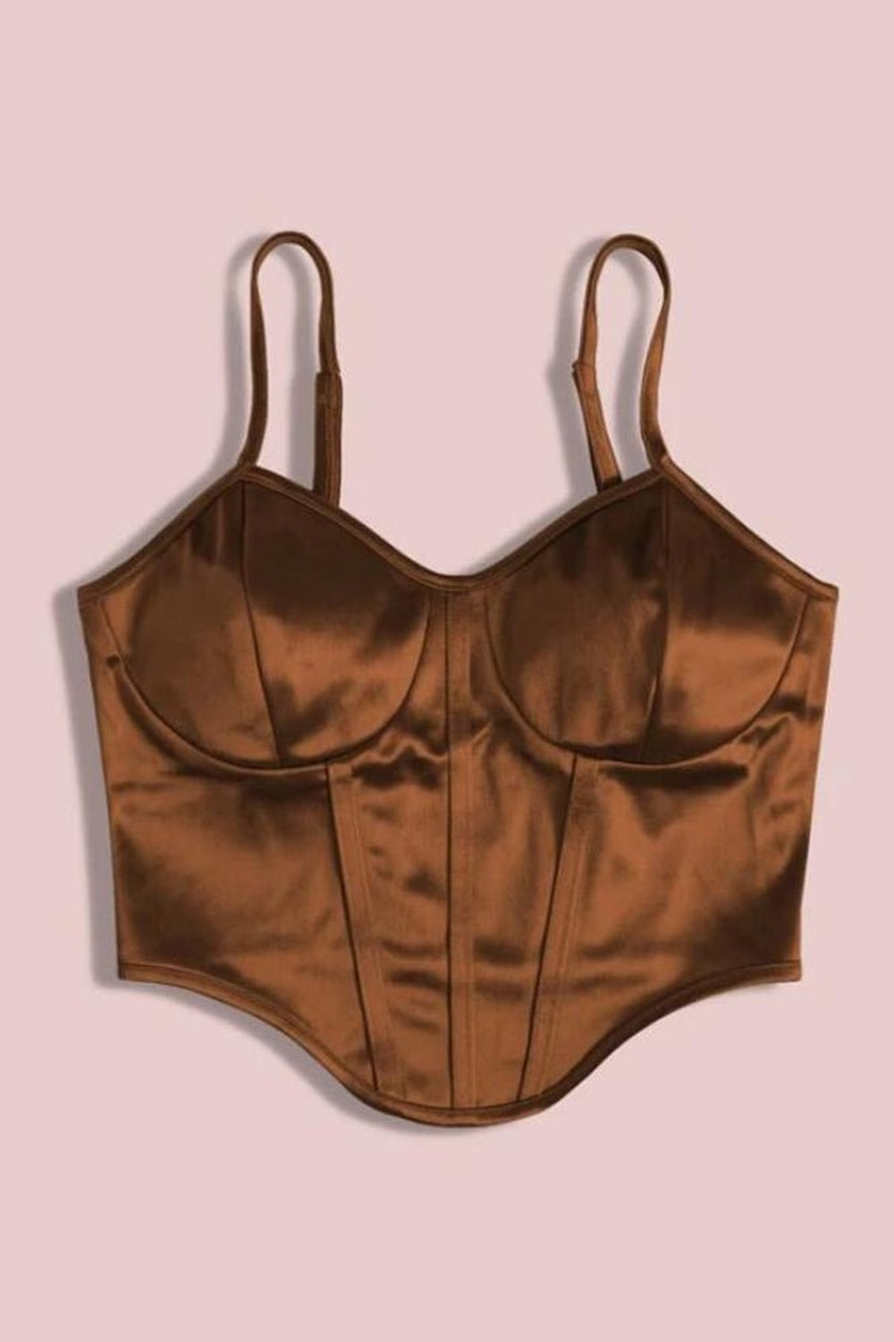 Y2k Curved Hem Satin Cami Top