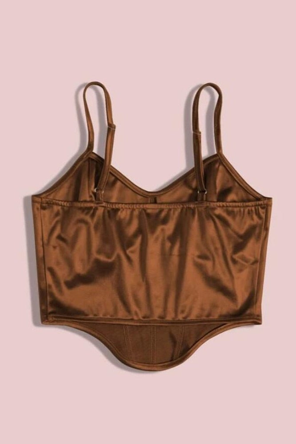 Y2k Curved Hem Satin Cami Top