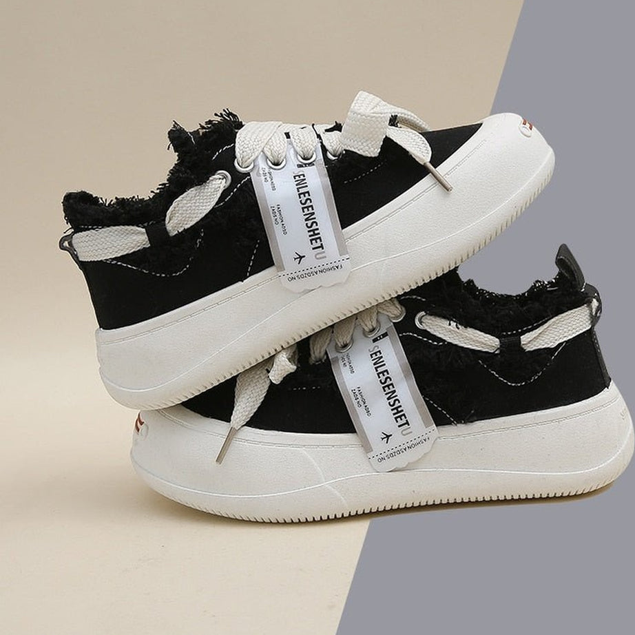Y2k Cut Casual Canvas Shoes