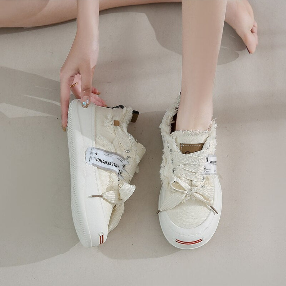 Y2k Cut Casual Canvas Shoes