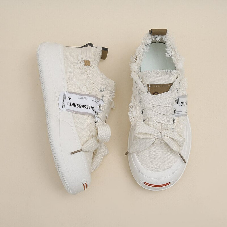 Y2k Cut Casual Canvas Shoes