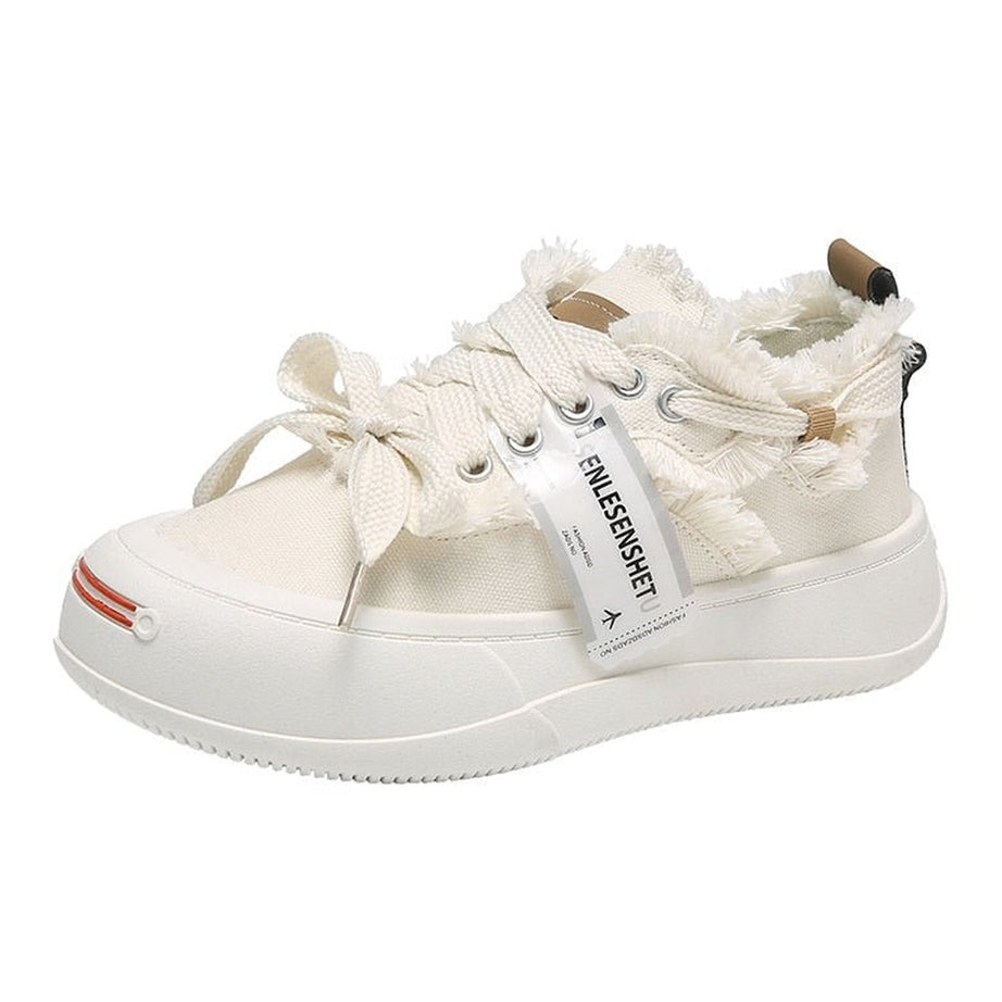 Y2k Cut Casual Canvas Shoes