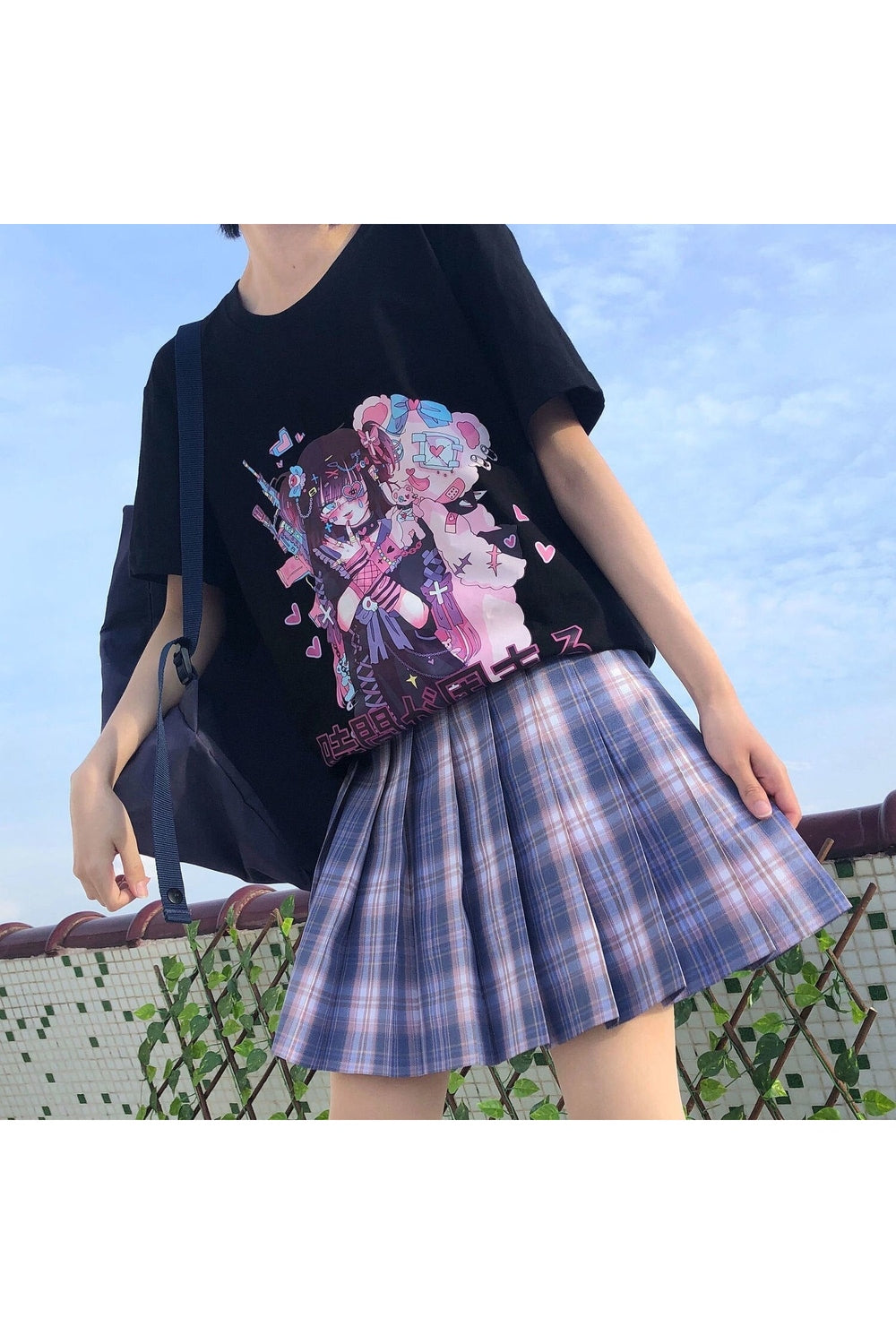 Y2k Cute Anime Gothic T-shirt