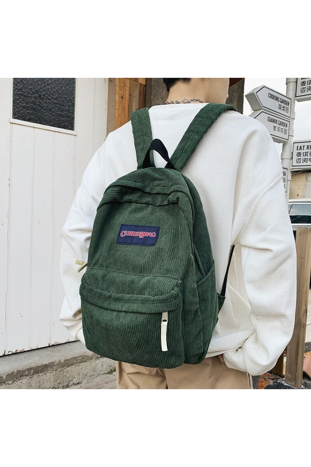 Y2k Cute Corduroy Preppy Backpack