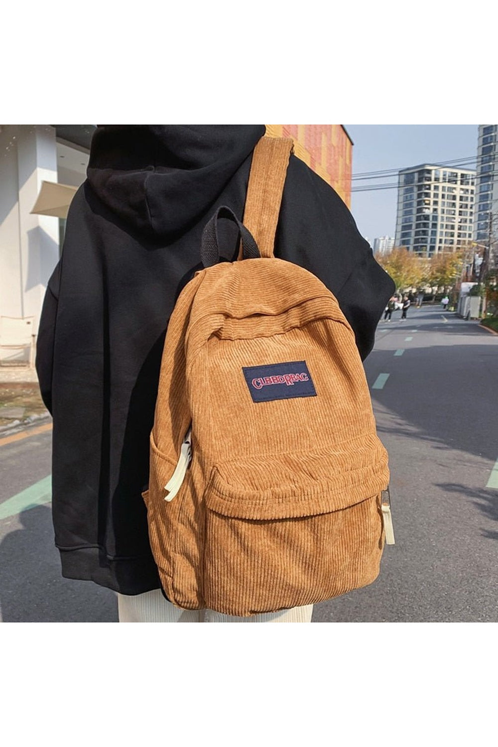 Y2k Cute Corduroy Preppy Backpack