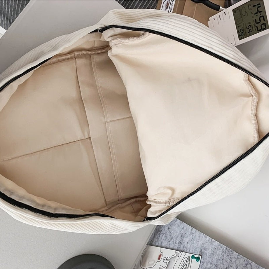 Y2k Cute Corduroy Preppy Backpack