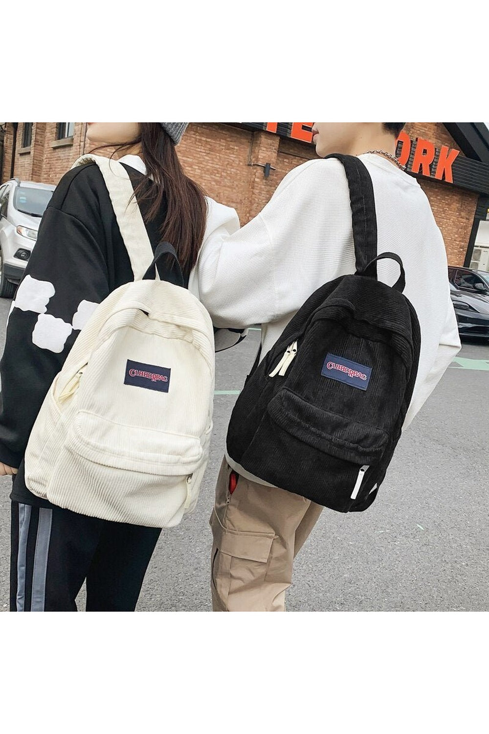 Y2k Cute Corduroy Preppy Backpack