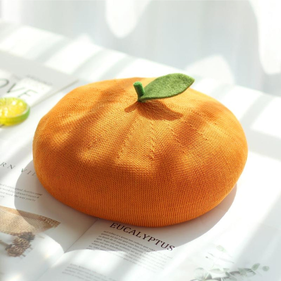 Y2k Cute Fruit Painter Beret