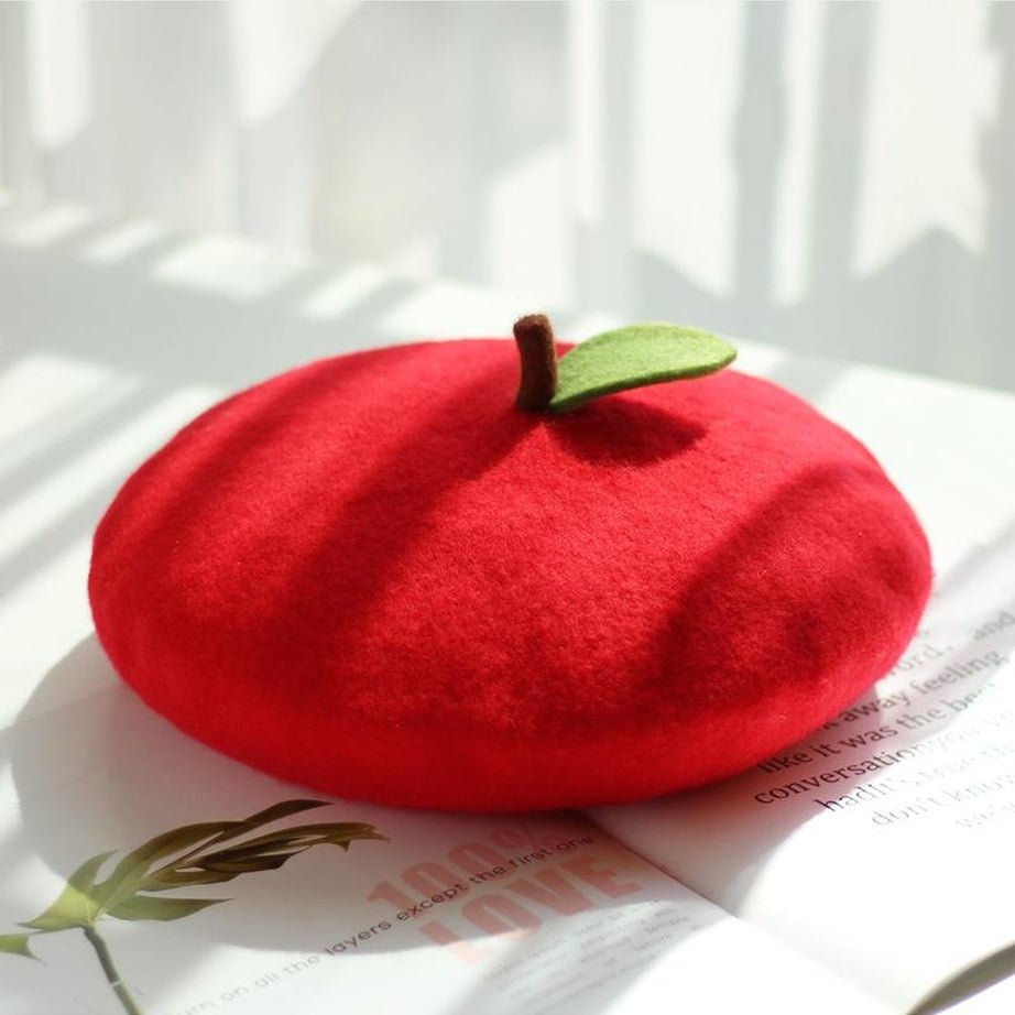 Y2k Cute Fruit Painter Beret