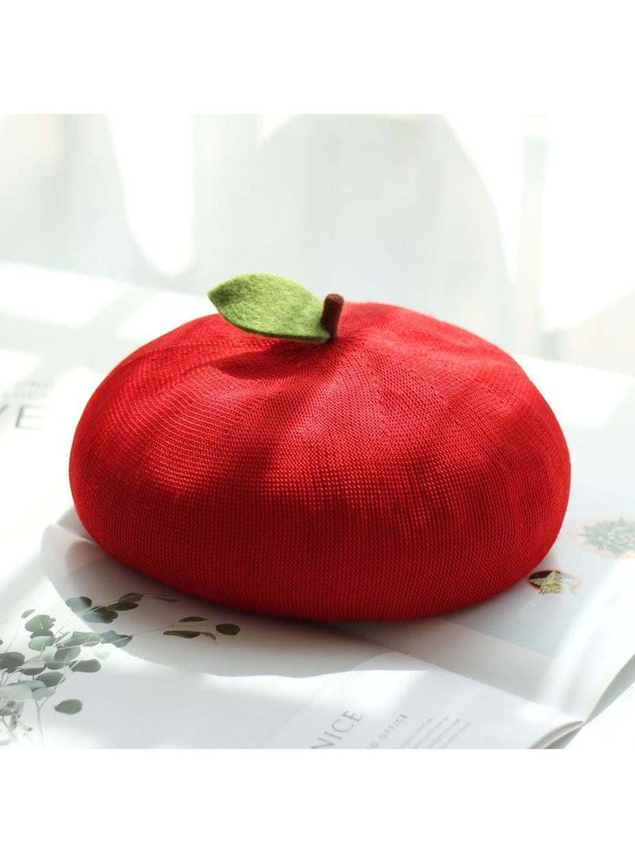 Y2k Cute Fruit Painter Beret