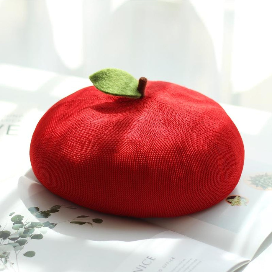 Y2k Cute Fruit Painter Beret