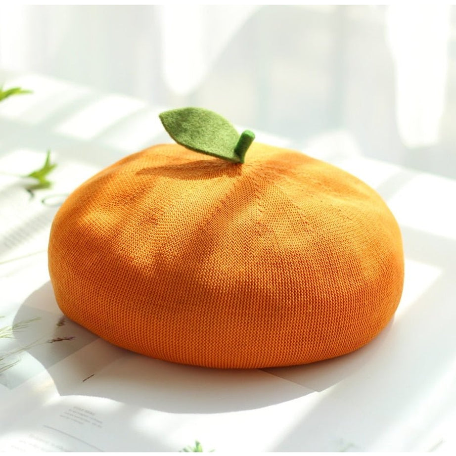 Y2k Cute Fruit Painter Beret