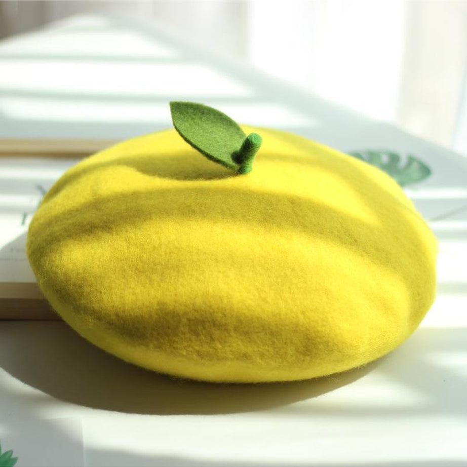 Y2k Cute Fruit Painter Beret