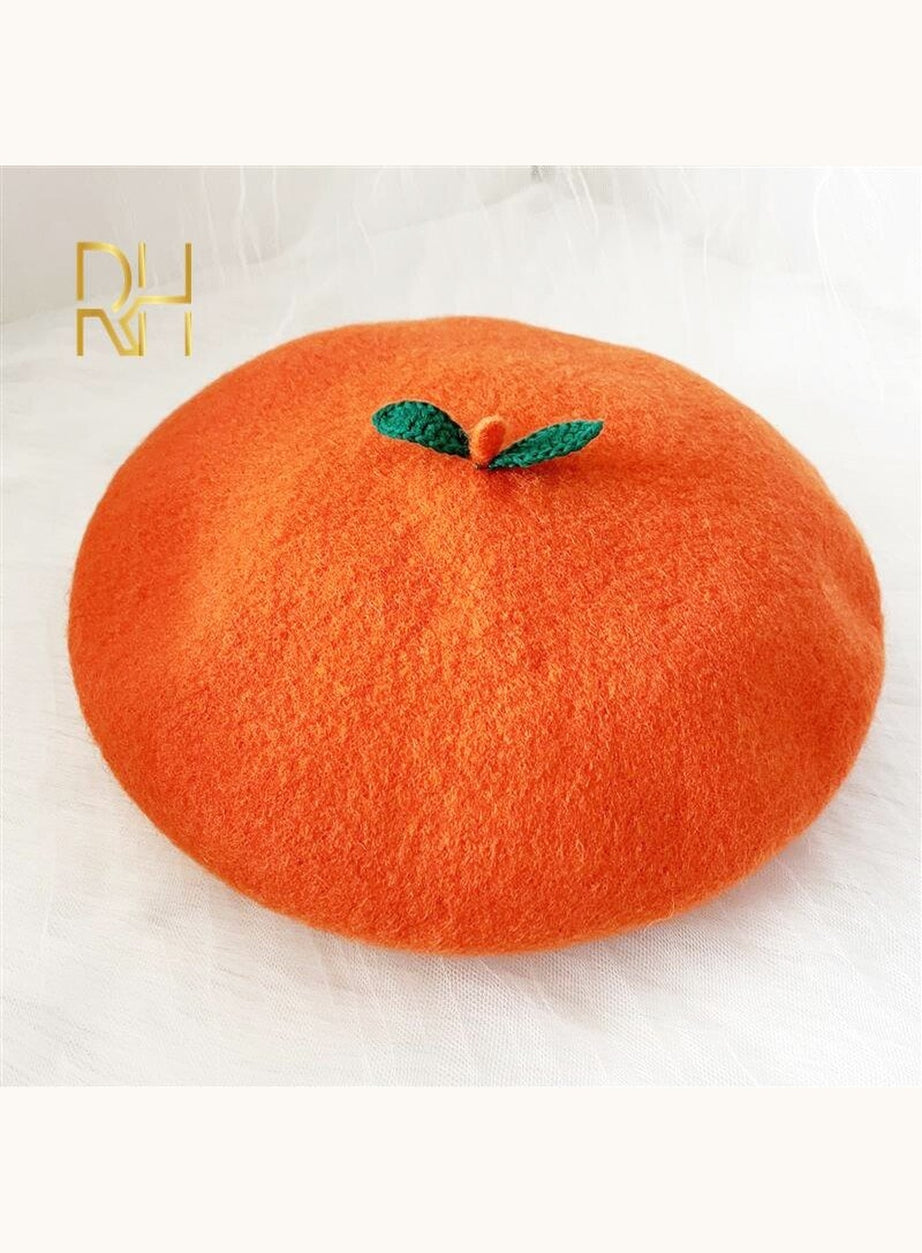 Y2k Cute Fruit Painter Beret