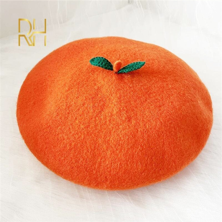 Y2k Cute Fruit Painter Beret