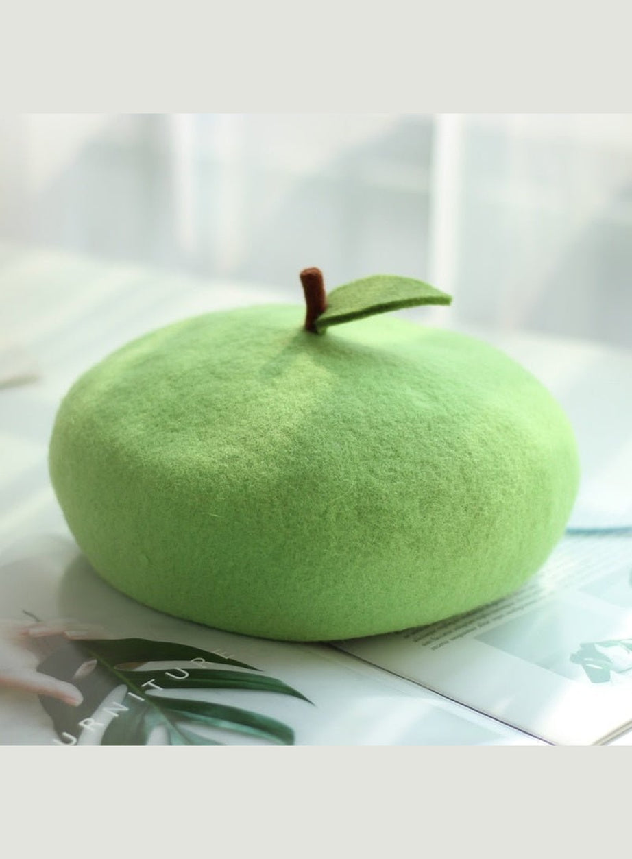 Y2k Cute Fruit Painter Beret
