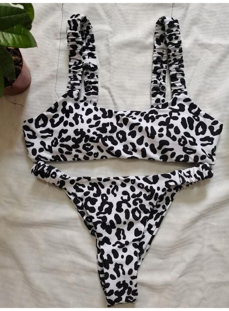 Y2k Cute Leopard Aesthetic Swimsuit