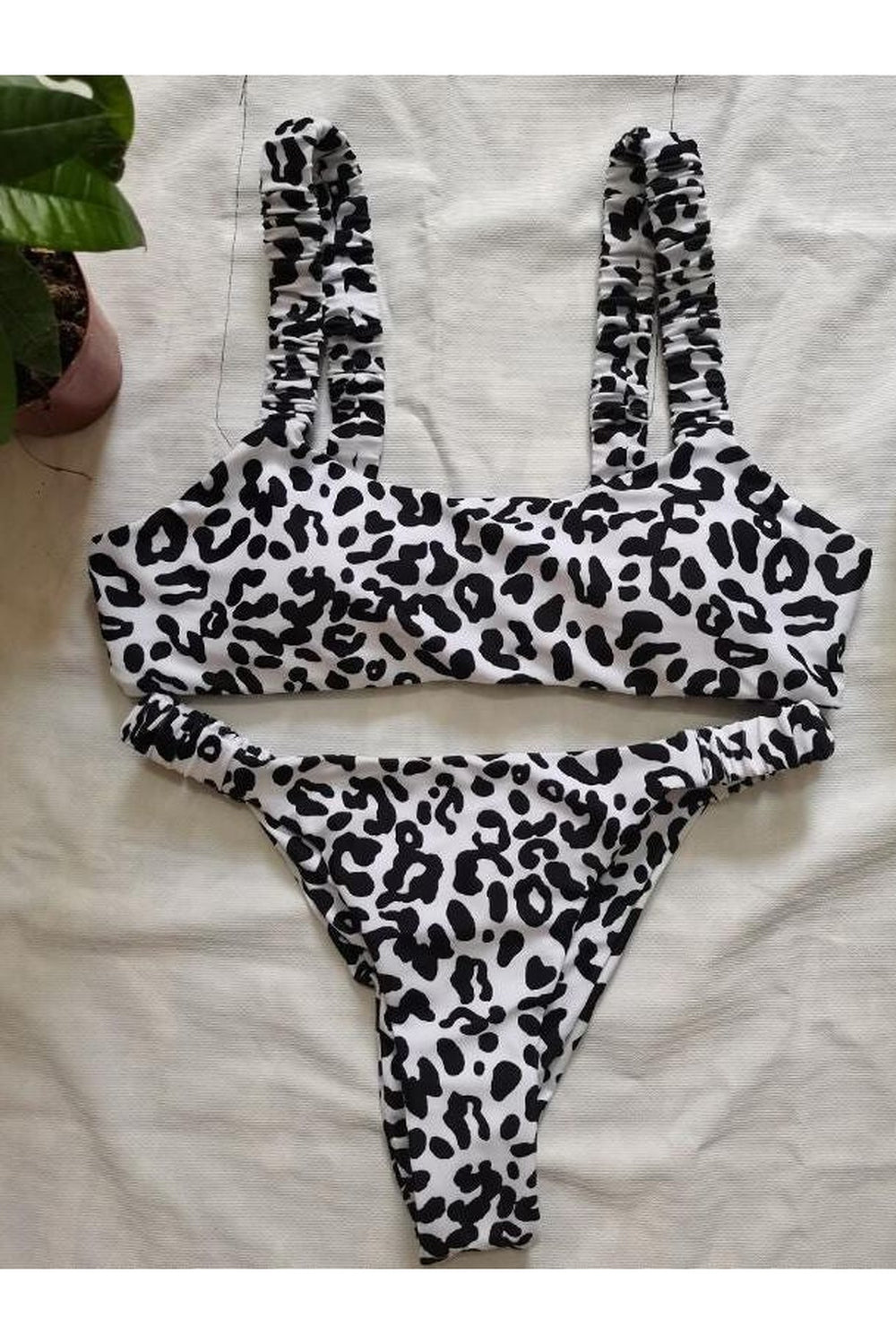 Y2k Cute Leopard Aesthetic Swimsuit