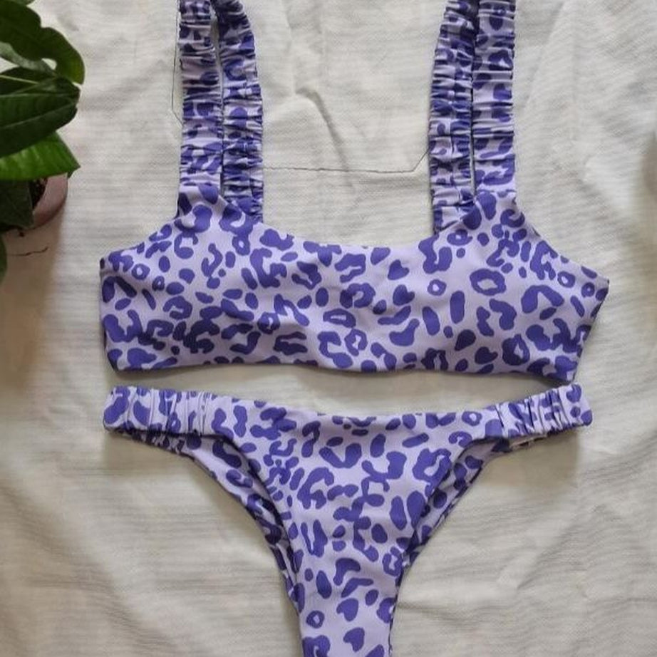 Y2k Cute Leopard Aesthetic Swimsuit