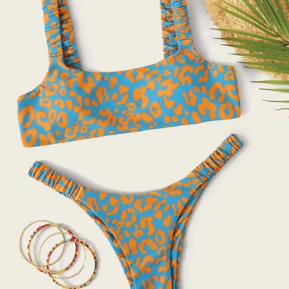 Y2k Cute Leopard Aesthetic Swimsuit