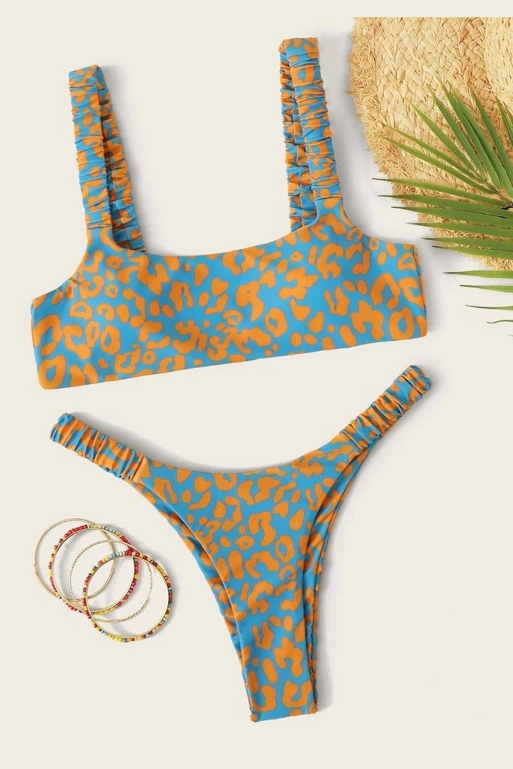 Y2k Cute Leopard Aesthetic Swimsuit