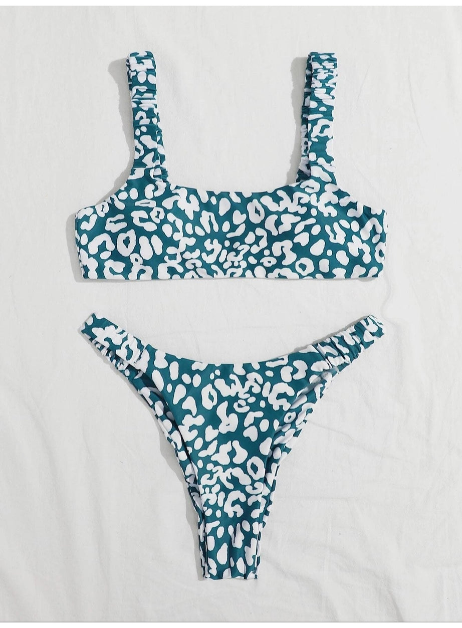 Y2k Cute Leopard Aesthetic Swimsuit