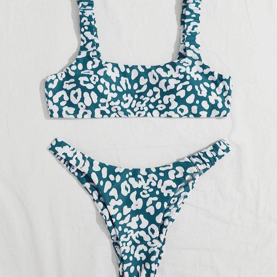 Y2k Cute Leopard Aesthetic Swimsuit