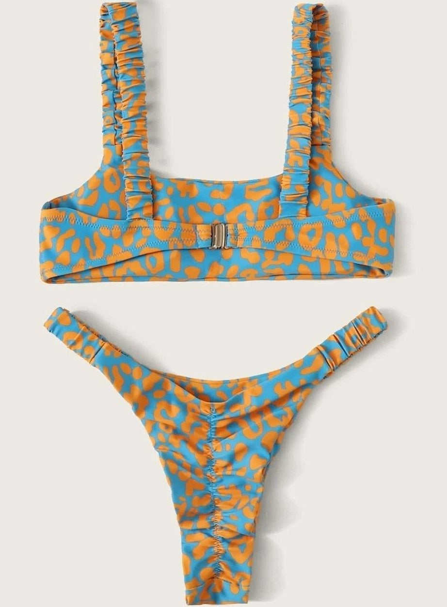 Y2k Cute Leopard Aesthetic Swimsuit