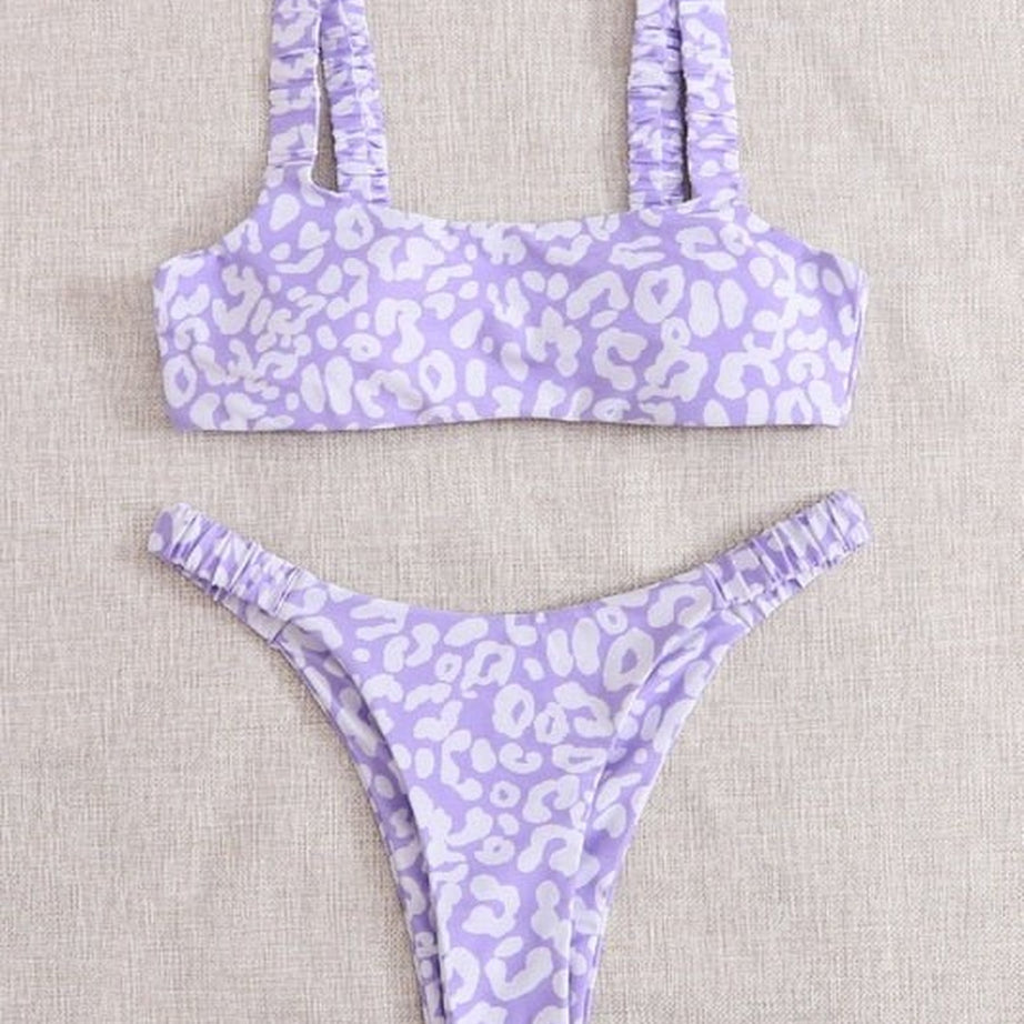 Y2k Cute Leopard Aesthetic Swimsuit