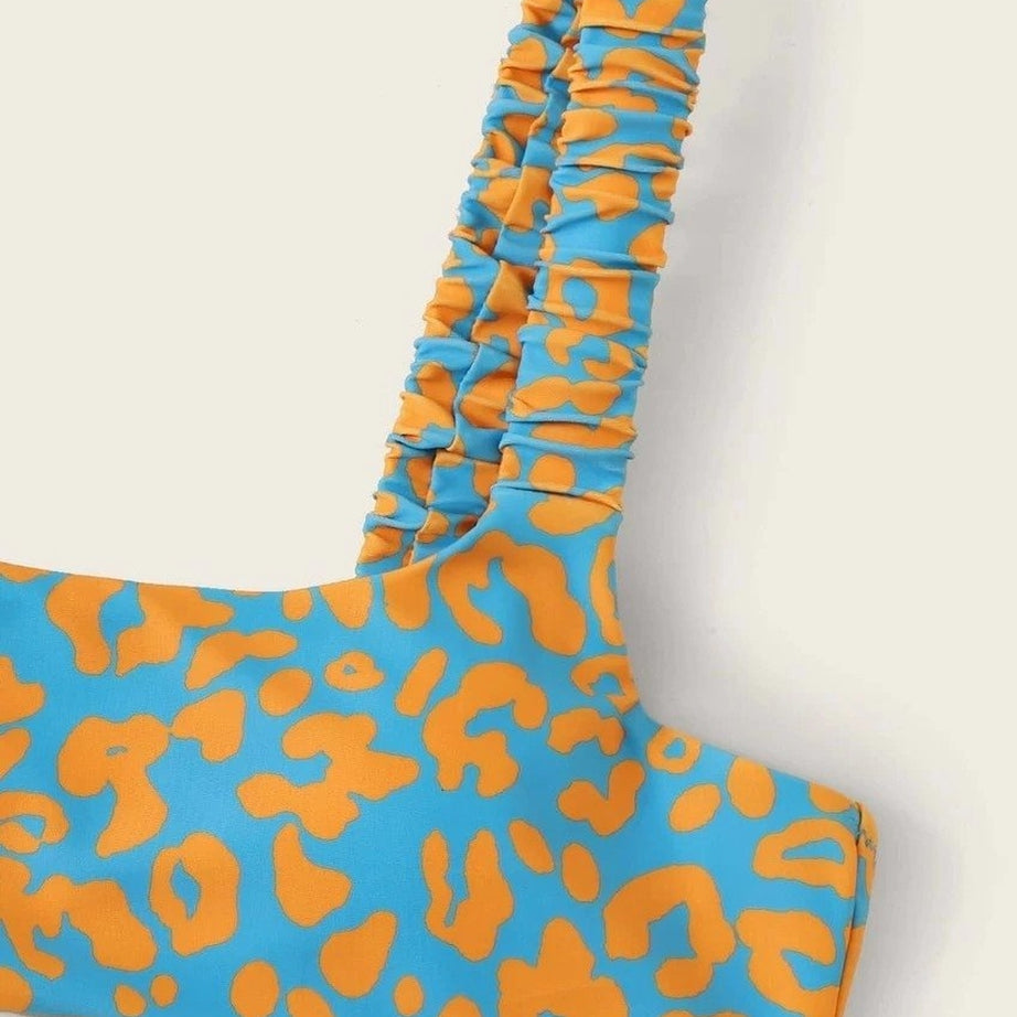 Y2k Cute Leopard Aesthetic Swimsuit