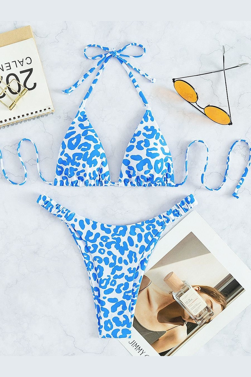 Y2k Cute Leopard Aesthetic Swimsuit