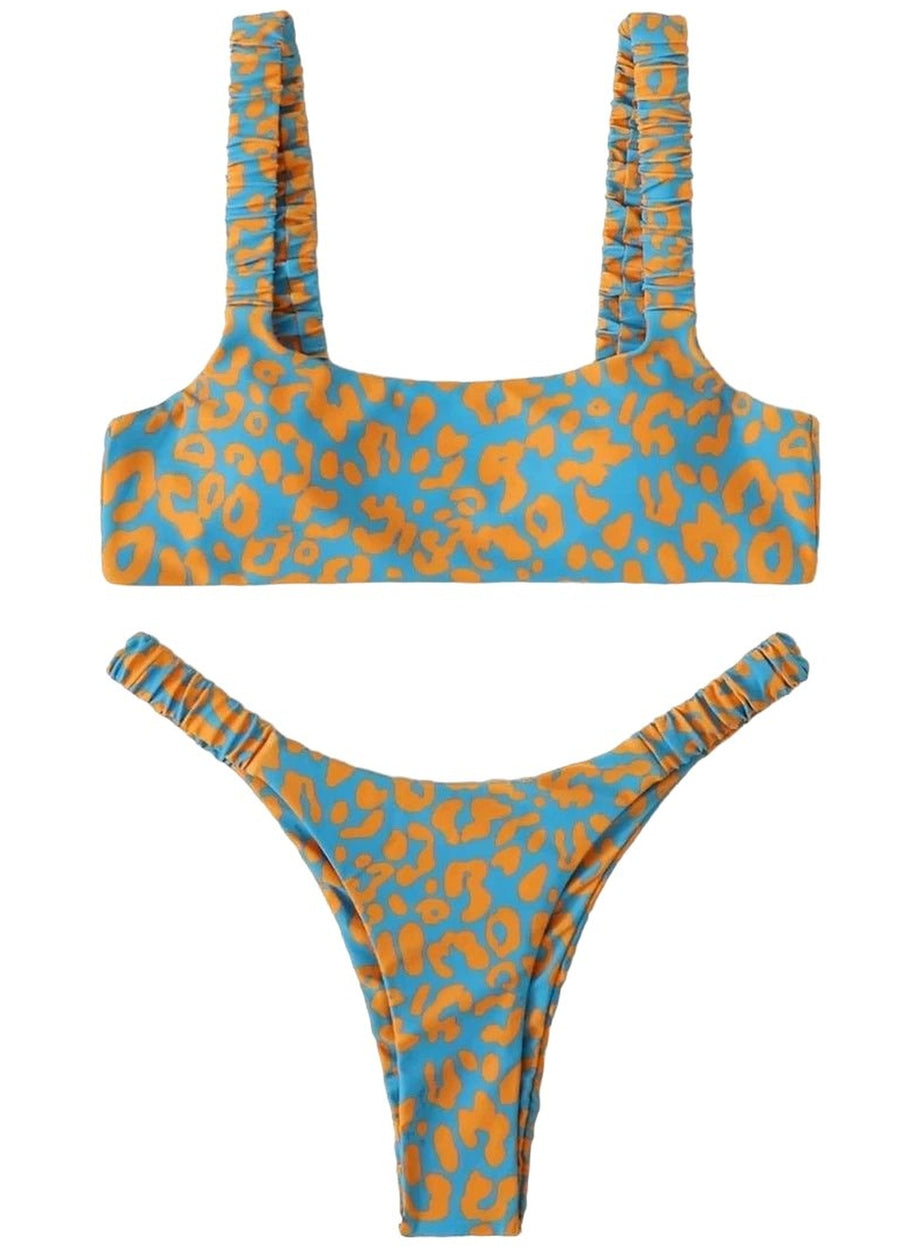 Y2k Cute Leopard Aesthetic Swimsuit
