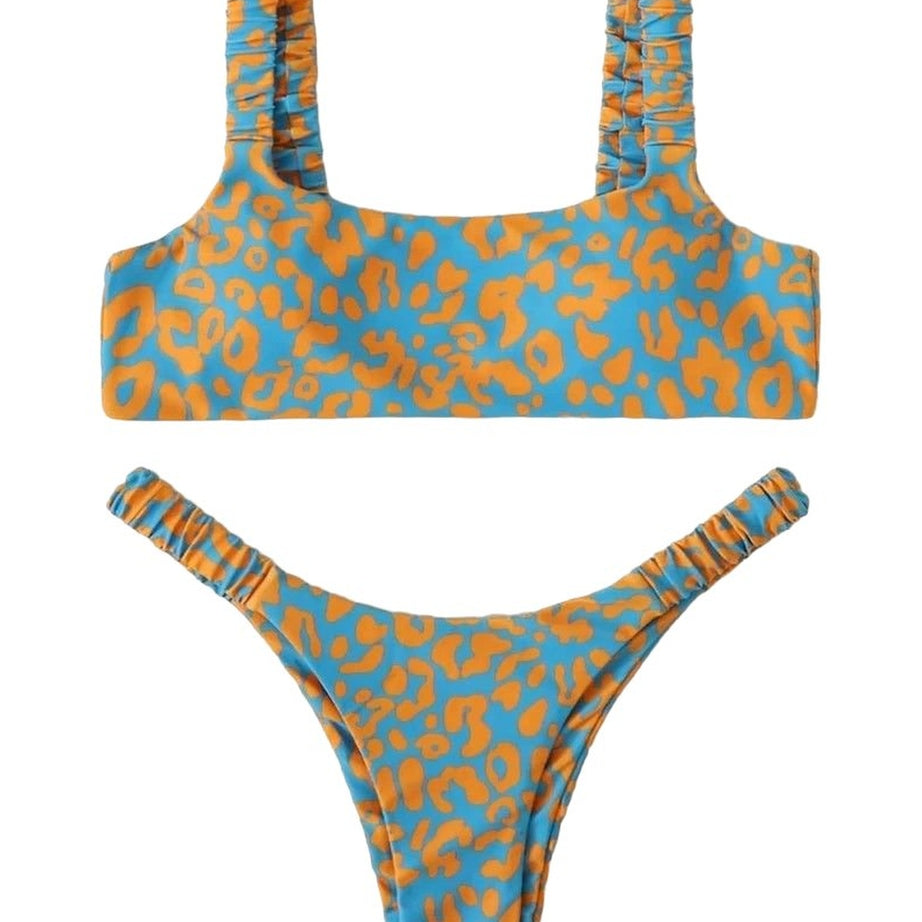 Y2k Cute Leopard Aesthetic Swimsuit