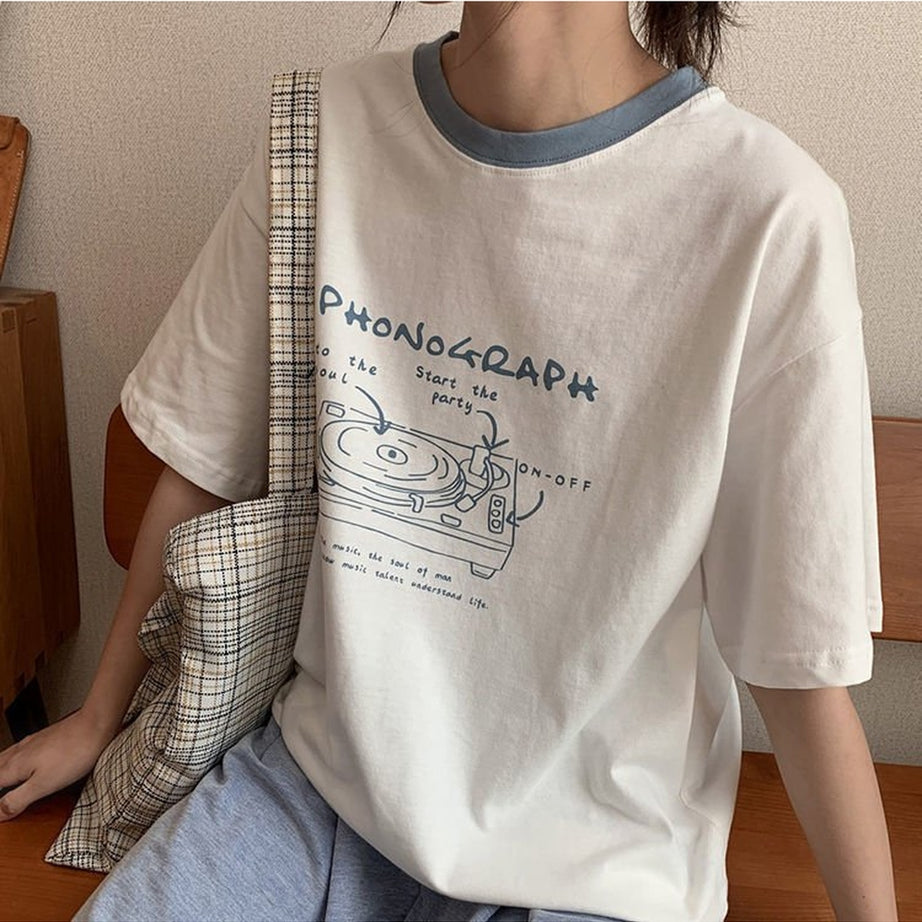 Y2k Cute Printed Aesthetic T-shirt