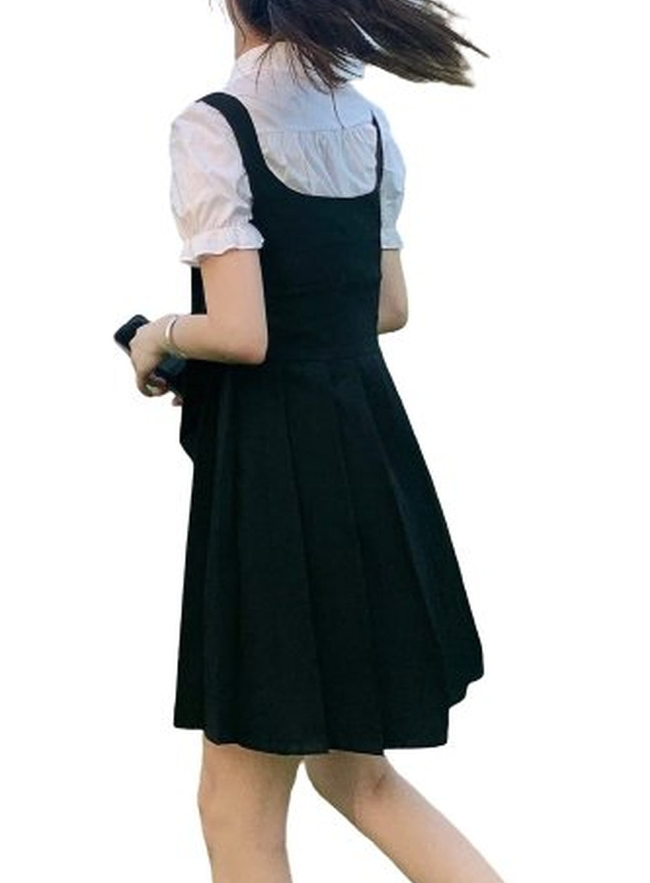 Y2k Cute Student Pleated Dress