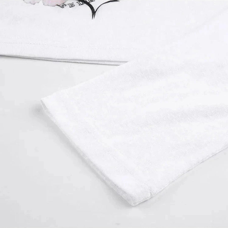 Y2k Cyber Feline Asymmetrical Top