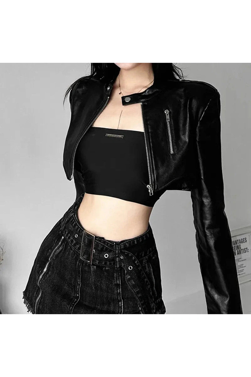 Y2k Cyber Gothic Zipper Jacket
