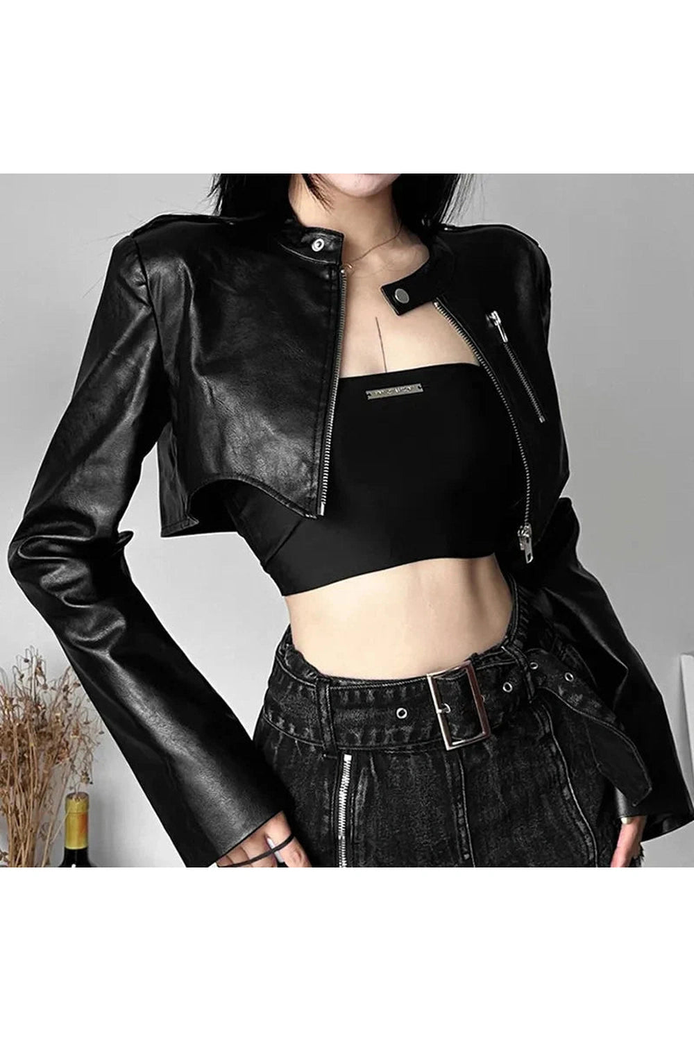 Y2k Cyber Gothic Zipper Jacket