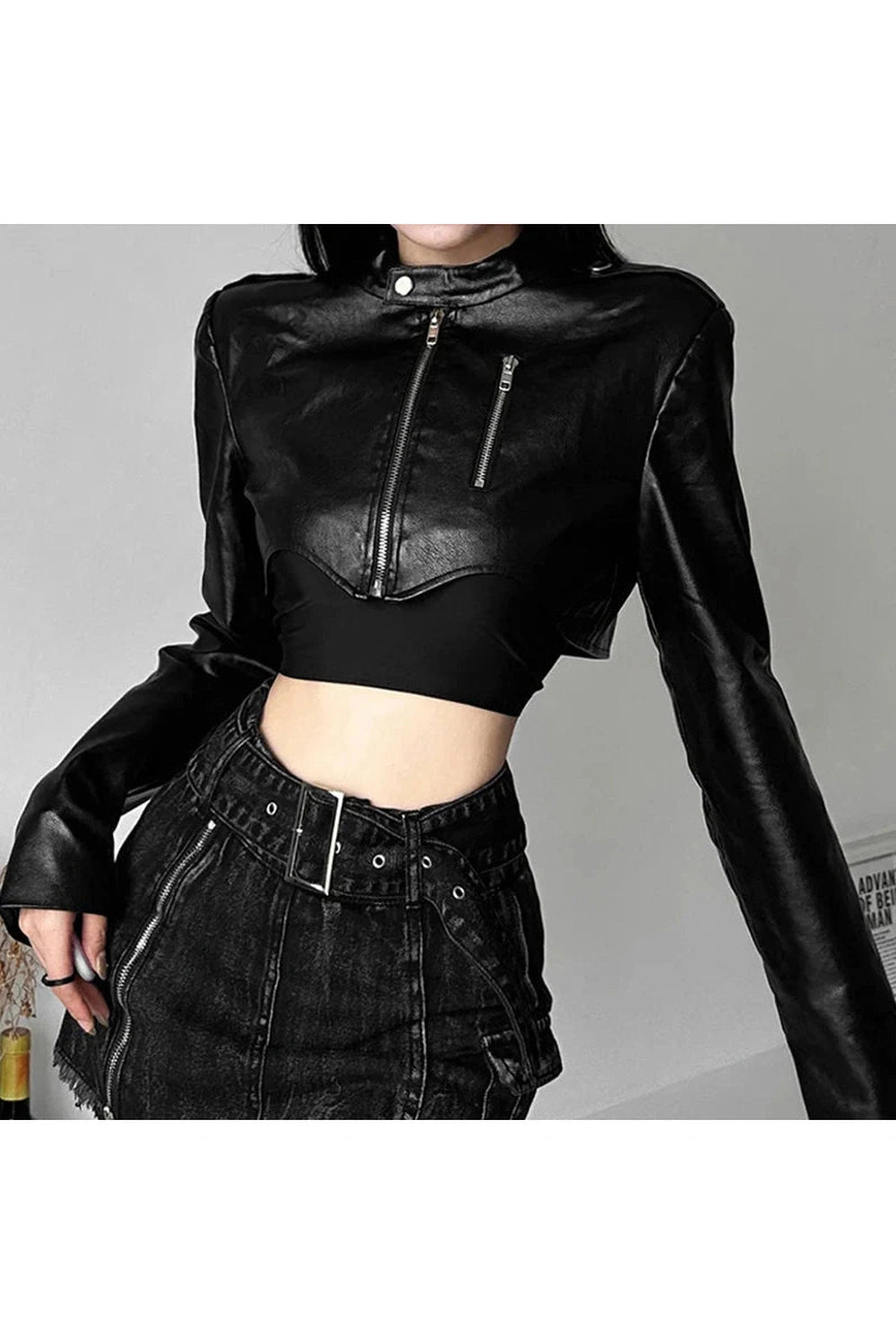 Y2k Cyber Gothic Zipper Jacket