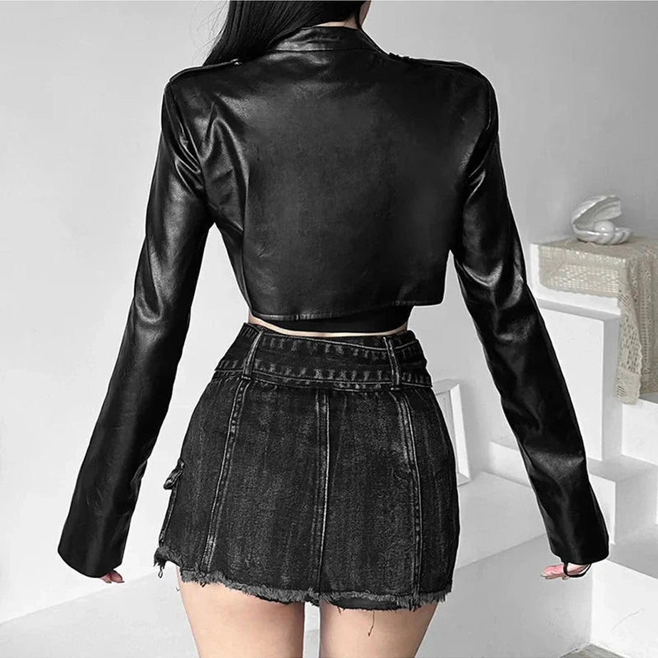 Y2k Cyber Gothic Zipper Jacket