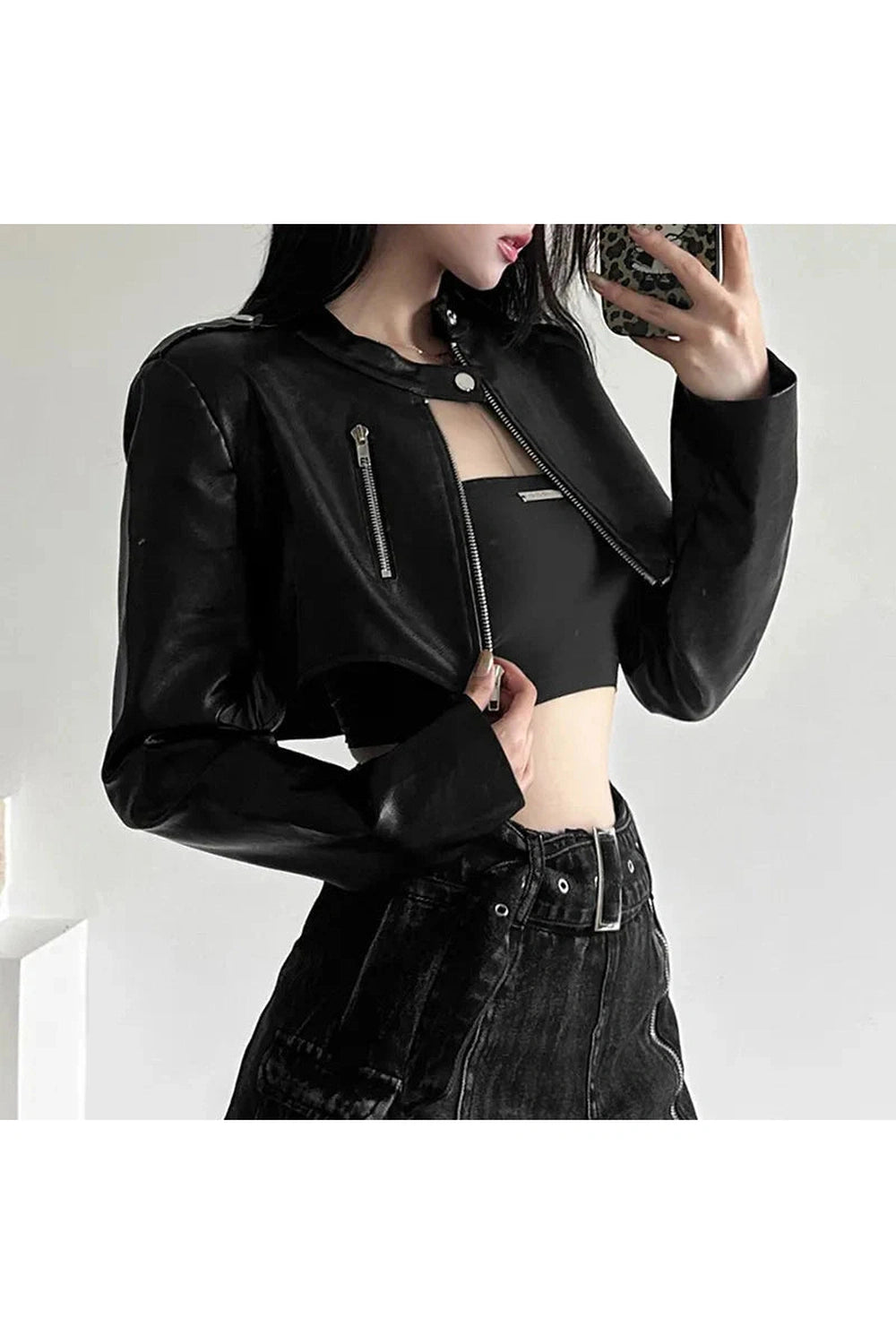 Y2k Cyber Gothic Zipper Jacket