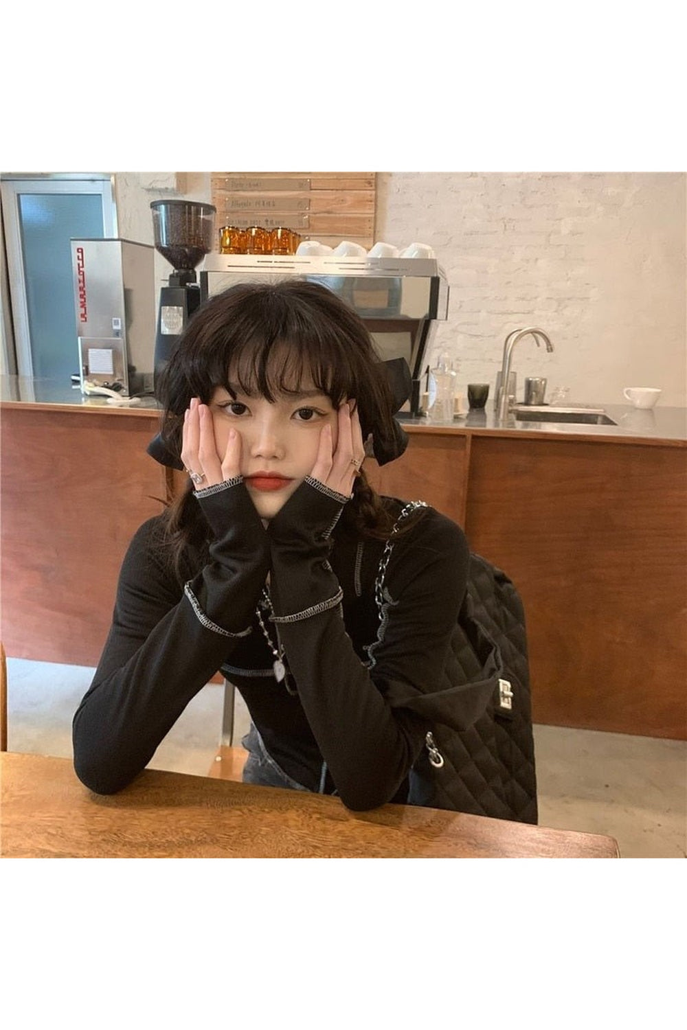 Y2k Cyber Slim Long Sleeve Crop Top