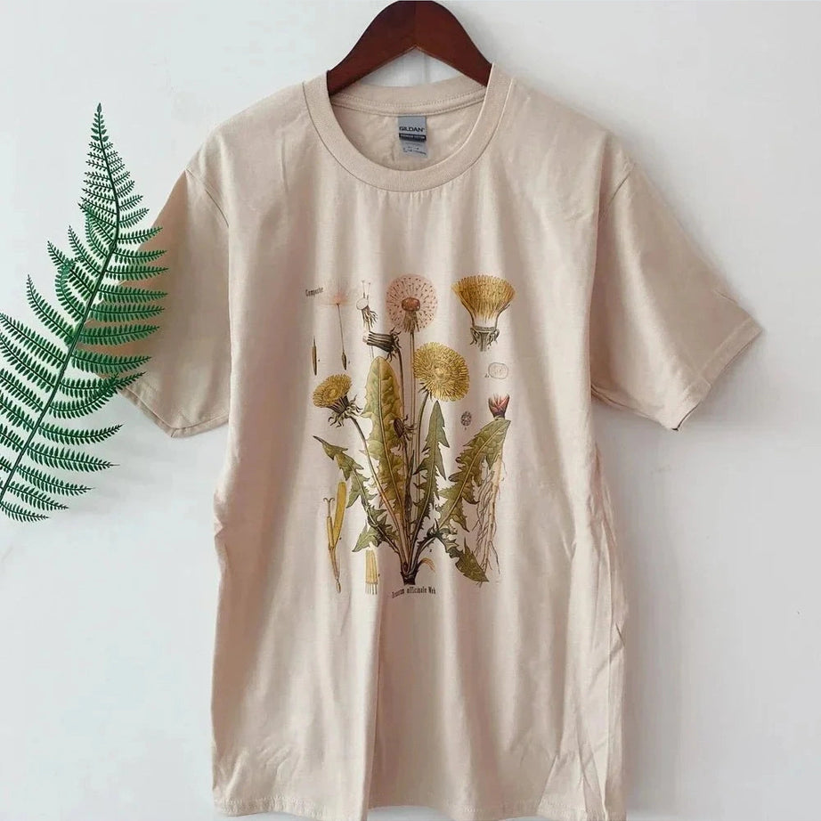 Y2k Dandelion Botanical T-shirt